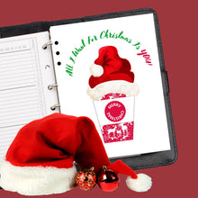 Load image into Gallery viewer, All I Want For Christmas Coffee Planner Cover Set or Dashboard