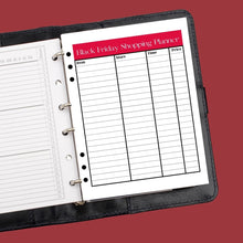Load image into Gallery viewer, Black Friday Christmas Shopping Planner Insert