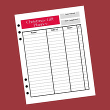 Load image into Gallery viewer, Christmas Gift Planner Insert