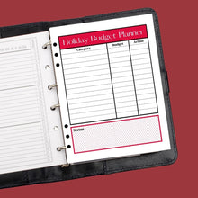 Load image into Gallery viewer, Holiday Budget Planner Insert