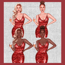 Load image into Gallery viewer, Sequins and Sparkle Christmas Dress Planner Cover Set or Dashboard