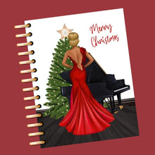 Load image into Gallery viewer, Lady In Red Christmas Dress Planner Cover Set or Dashboard