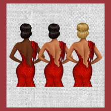 Load image into Gallery viewer, Lady In Red Christmas Dress Planner Cover Set or Dashboard