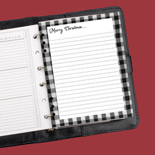 Load image into Gallery viewer, Buffalo Check Merry Christmas Note Pages