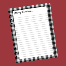 Load image into Gallery viewer, Buffalo Check Merry Christmas Note Pages