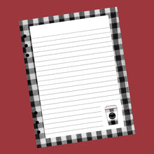 Load image into Gallery viewer, Buffalo Check and Coffee Christmas Note Pages