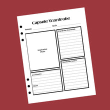 Load image into Gallery viewer, Wardrobe Capsule Planner Insert