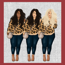 Load image into Gallery viewer, Curvy Girl in Leopard Planner Cover Set or Dashboard