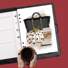 Load image into Gallery viewer, Fall Black and Beige Planner Cover Set or Dashboard