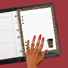 Load image into Gallery viewer, Coffee and Leopard Print Note Pages