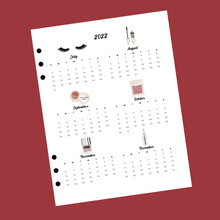 Load image into Gallery viewer, Beauty Guru Six Month At A Glance Calendar