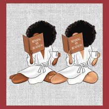 Load image into Gallery viewer, African American Girl Reading and Minding Her Business Planner Cover or Dashboard