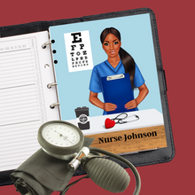 Load image into Gallery viewer, Nurse in Blue scrubs Planner Cover Set or Dashboard