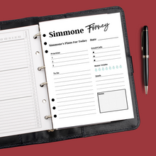 Load image into Gallery viewer, Personalized Daily Planner Insert