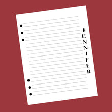 Load image into Gallery viewer, Personal Note Pages