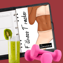 Load image into Gallery viewer, Fitness Tracker Planner Cover Set or Dashboard