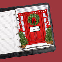 Load image into Gallery viewer, Red and White Christmas Door Planner Cover Set or Dashboard