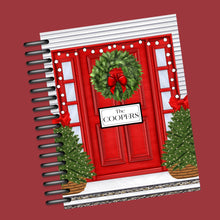 Load image into Gallery viewer, Red and White Christmas Door Planner Cover Set or Dashboard