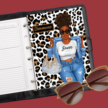 Load image into Gallery viewer, Curvy Girl Leopard Print Planner Cover Set or Dashboard
