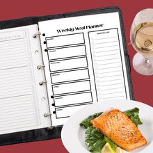 Load image into Gallery viewer, Weekly Meal Planner Insert