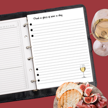 Load image into Gallery viewer, Wine Glass Note Pages, Planner Inserts, Functional Pages, Minimalist Inserts