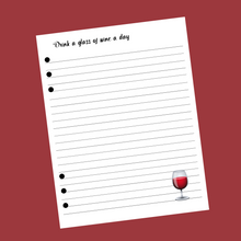 Load image into Gallery viewer, Wine Glass Note Pages, Planner Inserts, Functional Pages, Minimalist Inserts