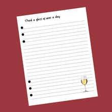 Load image into Gallery viewer, Wine Glass Note Pages, Planner Inserts, Functional Pages, Minimalist Inserts