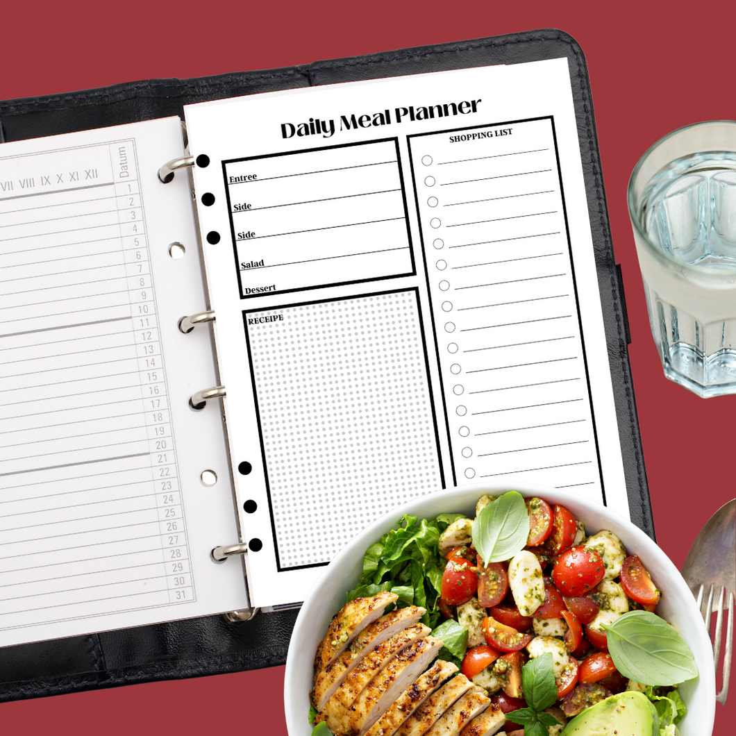 Daily Meal Planner Insert