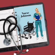 Load image into Gallery viewer, Nurse in Green Scrubs Planner Cover Set or Dashboard
