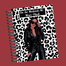 Load image into Gallery viewer, African American Girl and Leopard Print Planner Cover Set or Dashboard, Curvy Girl,
